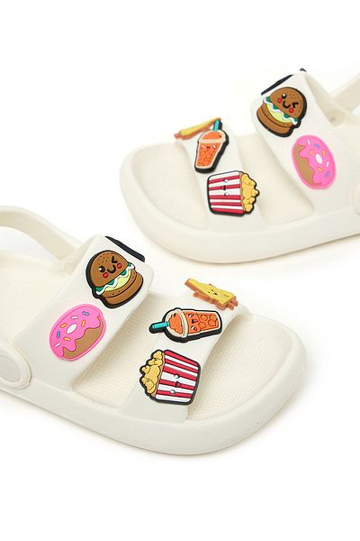 R&B Ivory KIDS GIRLS SLIPPERS 25-30