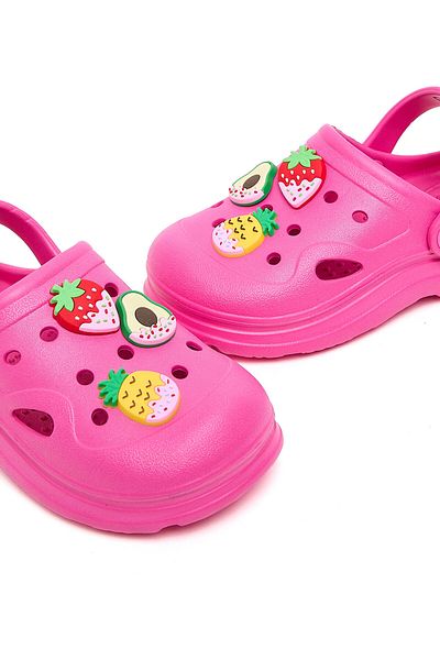 R&B Fuchsia KIDS GIRLS CLOGS 26-31