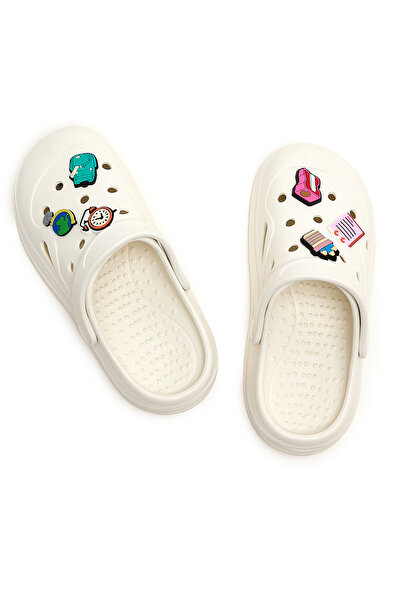 R&B قباقيب عاجية للبنات مقاس 32-37