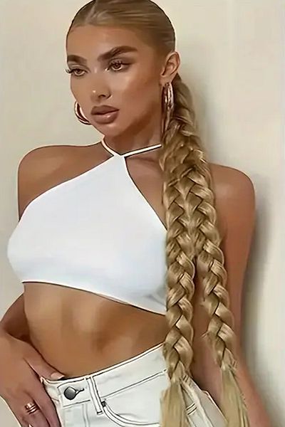 CAŞ DEKORASYON Honey Foam Color 2 Braided Ponytail Hair 65 cm