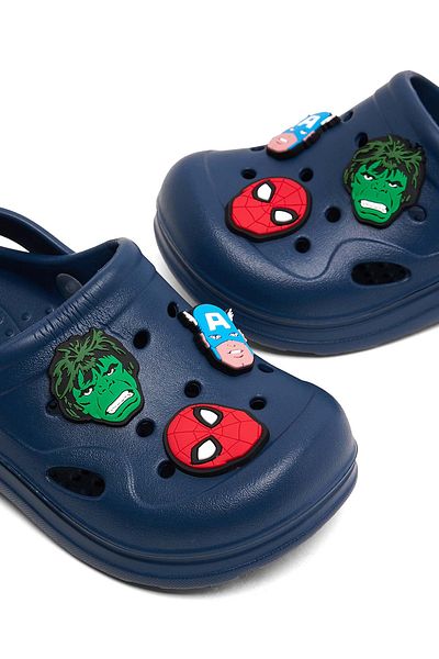 R&B Navy Blue KIDS BOYS CLOGS CHARACTER 26-31