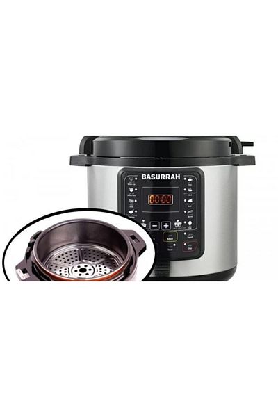 BASURRAH Electric Pressure Cooker 8L with Mandi Rack 1200W
