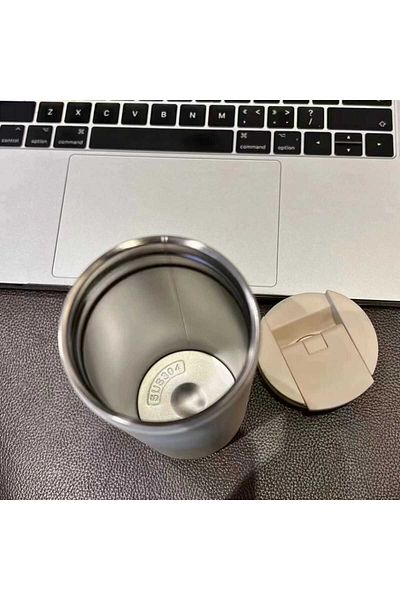ماركة غير محددة Modern stainless steel slim mug with an attractive appearance, 400 ml