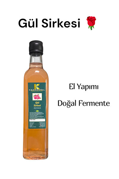Kadimdoğal Gül Sirkesi Doğal Fermentasyon Rose Vinegar 500 ml
