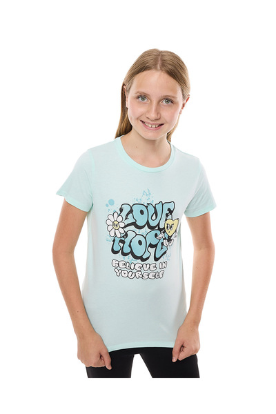 R&B Light Green GIRLS T-SHIRT 8-16Y