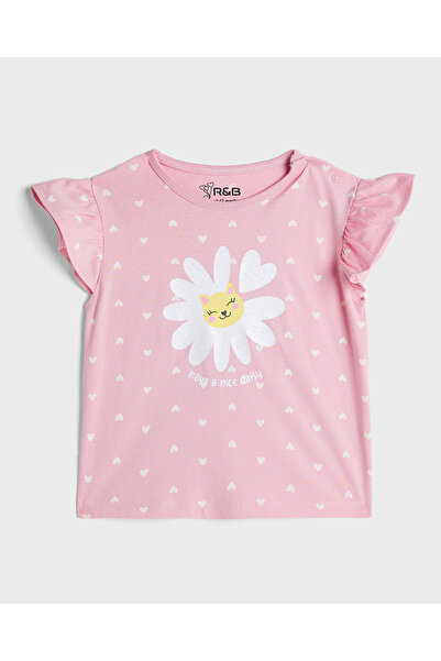 R&B Pink BASIC TEE 0-24M