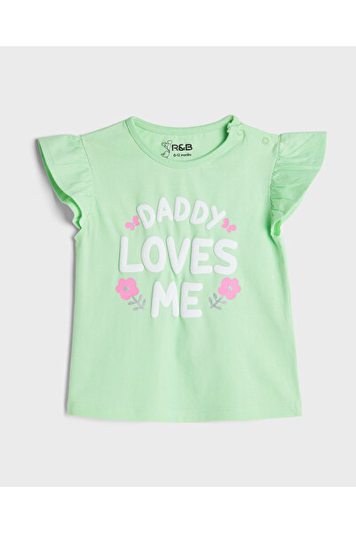 R&B Light Green BASIC TEE 0-24M