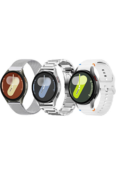MMP SHOP Samsung Galaxy Watch 6 / 4 / 5 / 7 / Fe 40/42/44/46mm Uyumlu 3'lü Pa...