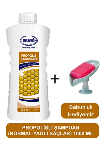 Ersağ Propolis Shampoo (Oily-Dry Hair) 1000 ml - Our Soap Dispenser Gift 239-03