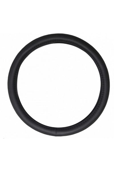DELUXETUNING Husa volan PREMIUM, diametru 38cm, piele ecologica neagra
