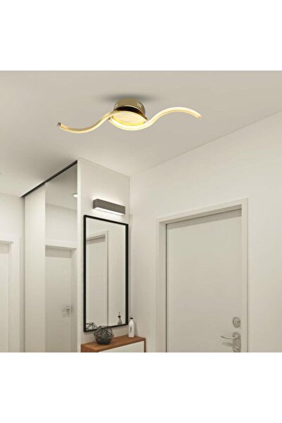 TT AYDINLATMA TT605-SR-SRR Martı Model SARI IŞIK LEDLİ Çocuk-Antre-Küçük Oda Gold Sarı Kaplama Led Avize