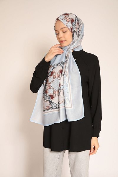 BERCHEM SCARF Chain and Baroque Patterned Shawl