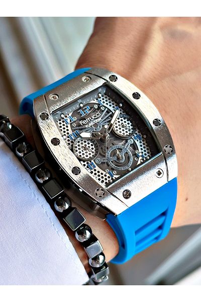 Ferrucci Original Design Watch with Functional Silicone Cord Men's Wristwatch Bracelet Gift