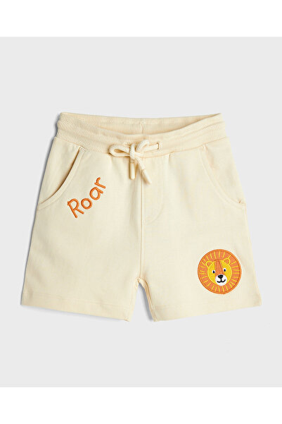 R&B شورت محبوك بيج 6-24 شهرًا