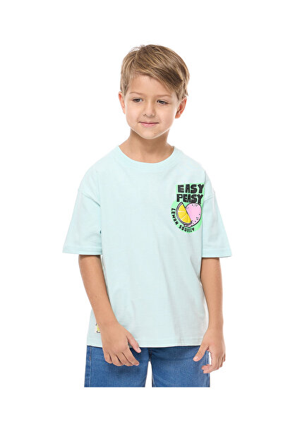 R&B Light Blue BOYS FASHION TEE 2-8Y