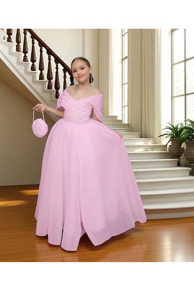 Kids ΚΟΡΙΤΣΙΑ ORGANZA ΒΡΑΔΙΝΟ ΦΟΡΕΜΑ ΜΕ ΚΟΡΩΝΑ ΚΑΙ ΤΣΑΝΤΑ ΔΩΡΟ, ΑΠΟΤΥΧΙΑ, ΓΑΜΟΣ, ΕΙΔΙΚΟΙ ΗΜΕΡΕΣ