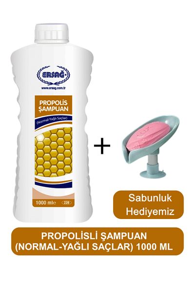 Ersağ Propolis Shampoo (Oily-Dry Hair) 1000 ml - Our Soap Dispenser Gift 239-02