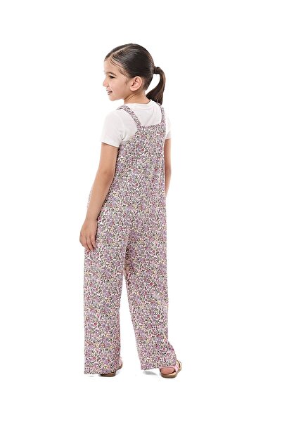 R&B Ivory GIRLS KNIT DUNGAREES 2-8Y