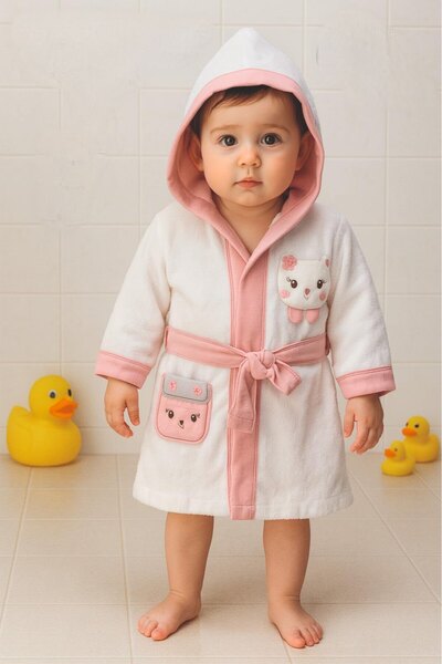 MİLAYS LİFE HOME COLLECTİON ملابس نوم للأطفال مطرزة برسومات لطيفة من القطن قط...