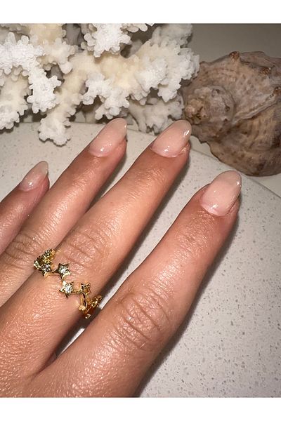 GLARE JEWELRY Star Model Gilded Design Stainless Steel Ring