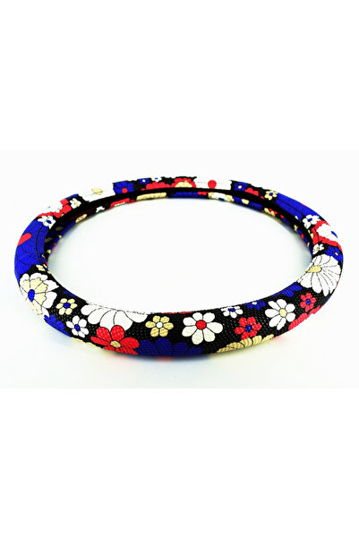 DELUXETUNING Husa volan cu floricele, 37-39 cm