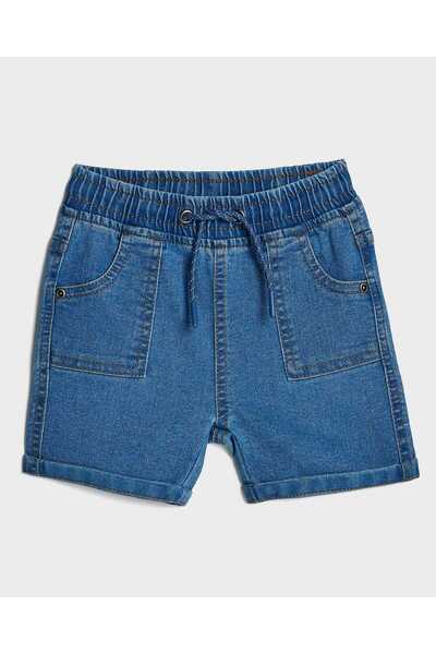 R&B شورت جينز أزرق متوسط للأولاد من عمر 6 إلى 24 شهرًا