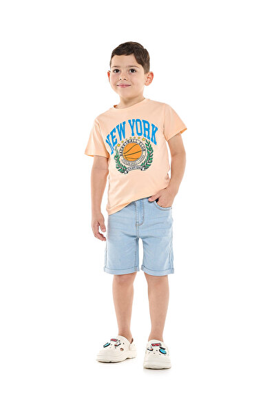 R&B Light Blue BOYS DENIM SHORTS 2-8Y