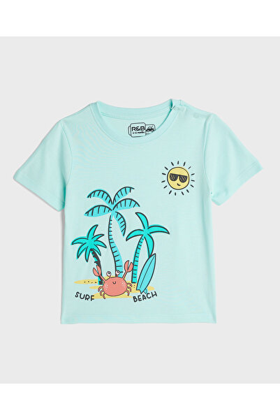 R&B Sky Blue BASIC TEE 0-24M