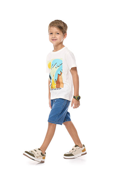 R&B شورت جينز أزرق للأولاد من عمر 2 إلى 8 سنوات