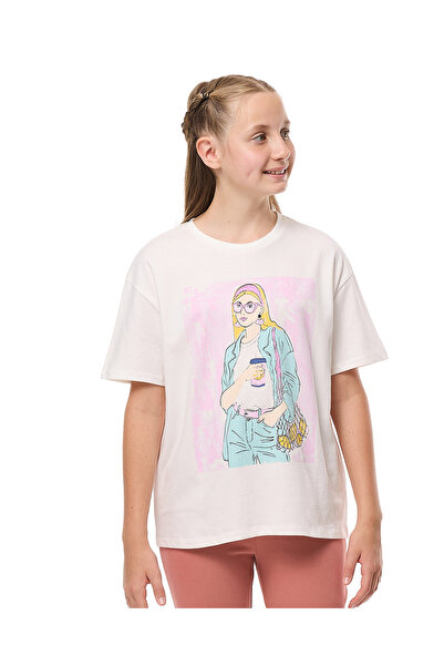 R&B White GIRLS T-SHIRT 8-16Y