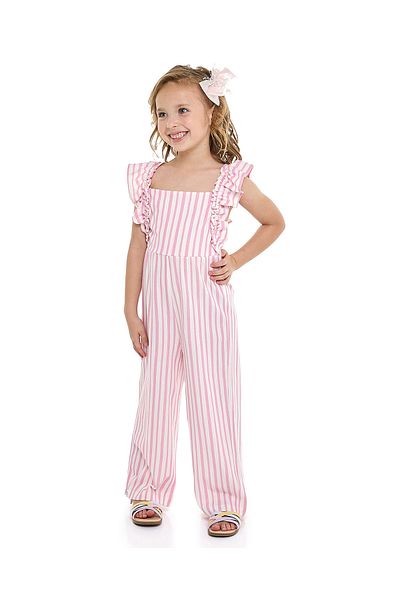 R&B Pink GIRLS KNIT DUNGAREES 2-8Y