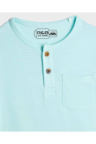R&B Sky Blue SOLID TEE 0-24M