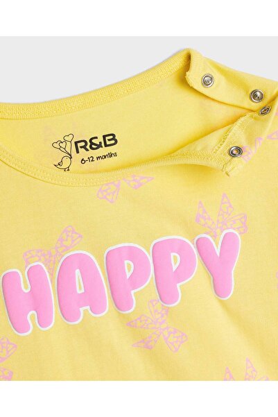 R&B Yellow BASIC TEE 0-24M