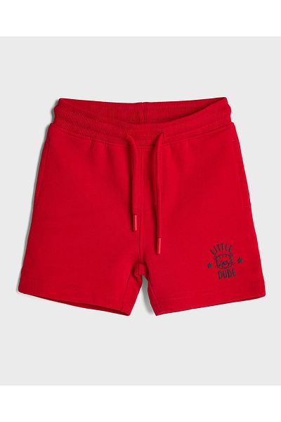 R&B Red KNIT SHORTS BASIC 0-24M