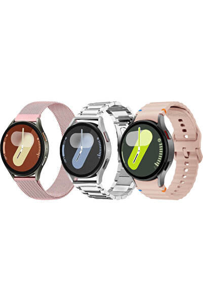 MMP SHOP Samsung Galaxy Watch 6 / 4 / 5 / 7 / Fe 40/42/44/46mm Uyumlu 3'lü Pa...