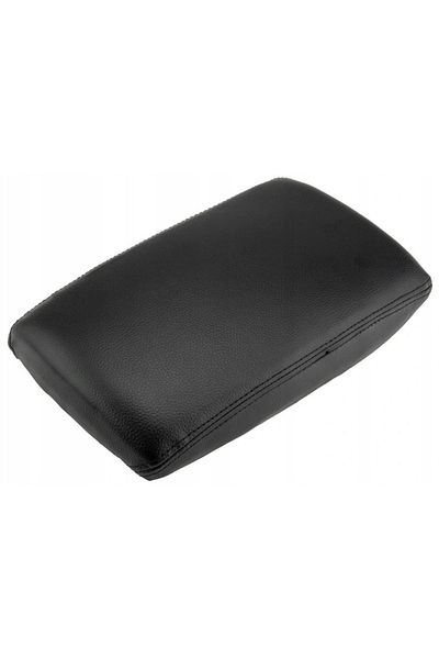 DELUXETUNING Armrest cover compatible with Audi A6 C6 2004-2011, black color, eco-leather