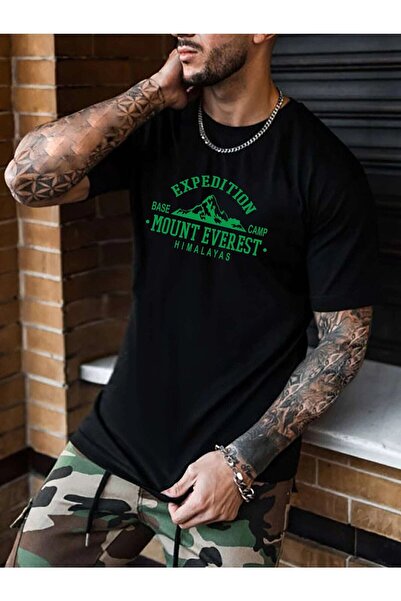 donamod تي شيرت LUNAVISTA Exbedıtıon أخضر مطبوع للجنسين