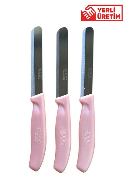 Rooc Set of 3 Ultra Sharp Serrated Knives, 22 cm 100% Guaranteed Stainless Steel