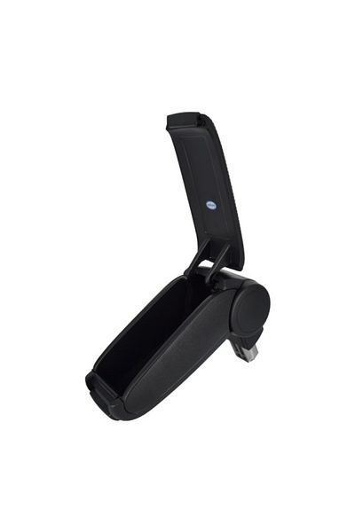 DELUXETUNING Car armrest Peugeot 308 II 2014-2021, black, eco-leather