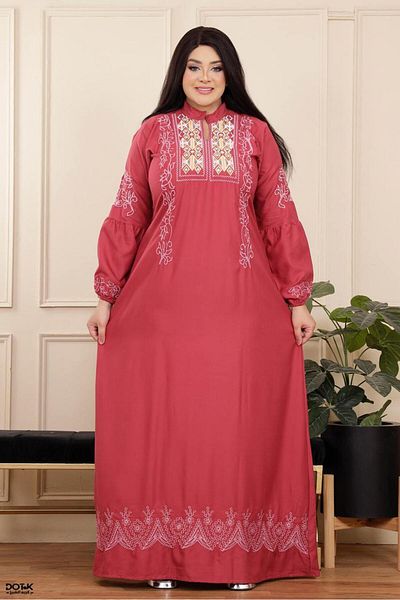 Generies Cotton abaya made of light natural cotton with a belt in the middle that adds a touch of elegance and elastic at the sleeve
