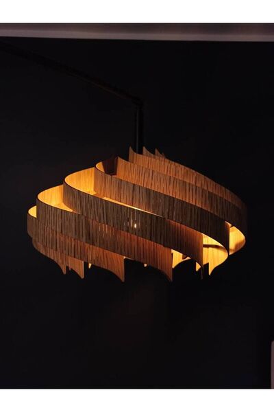 Genel Markalar 50 cm Spiral Bohem Büyük Sarkıt Avize, şık ve modern salon dekoru için ideal.