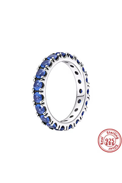 Hector&Co. Jewellery Gümüş Mavi Işıltılı Tamtur Taşlı Yüzük