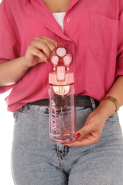 Relaxion Rlx-442 Drinking Bottle School Flask Unbreakable No Smell Food Contact Convenient Pink