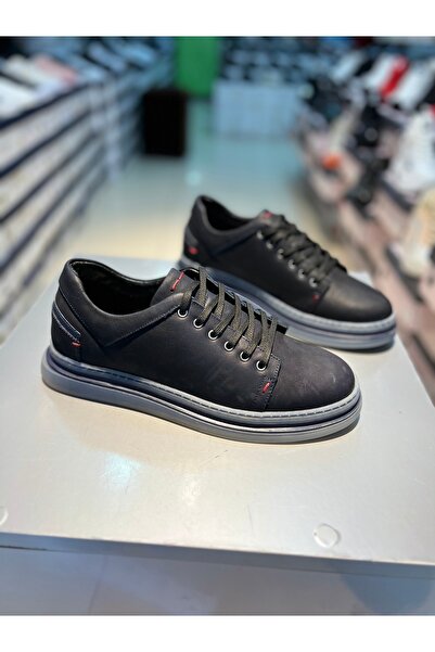 Alphus Adidași casual din piele pentru bărbați Voyager cu talpă transparentă