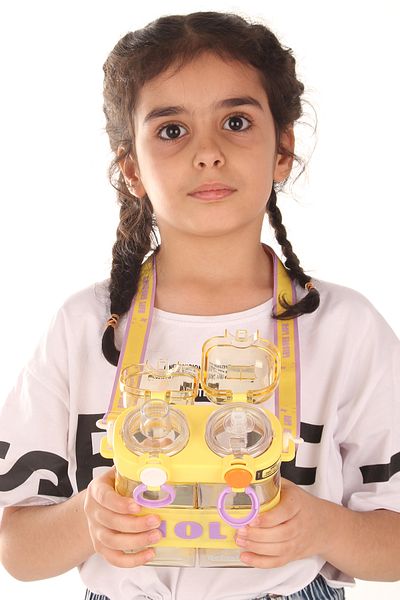 Relaxion Rlx-454 Two-Compartment Water Bottle School Flask Unbreakable Does Not Smell Food Contact Suitable Yellow