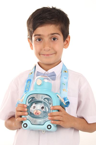 Relaxion Rlx-451 Water Bottle School Flask Unbreakable No Smell Food Contact Convenient Blue