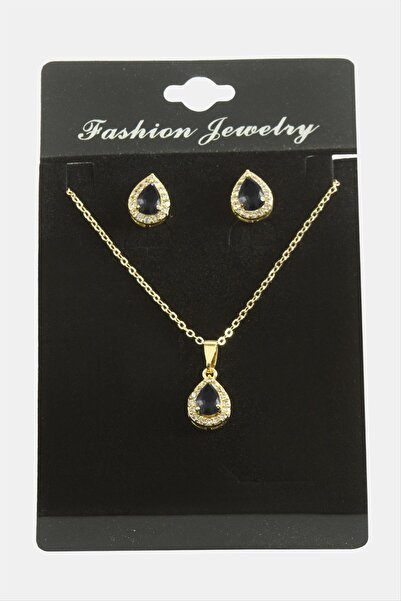 Angel Of Life Drop Zircon Stone Set Necklace