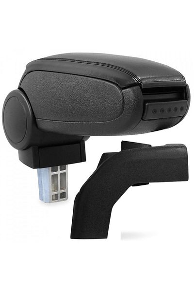DELUXETUNING Car armrest Ford C-MAX 2003-2010, black, imitation leather