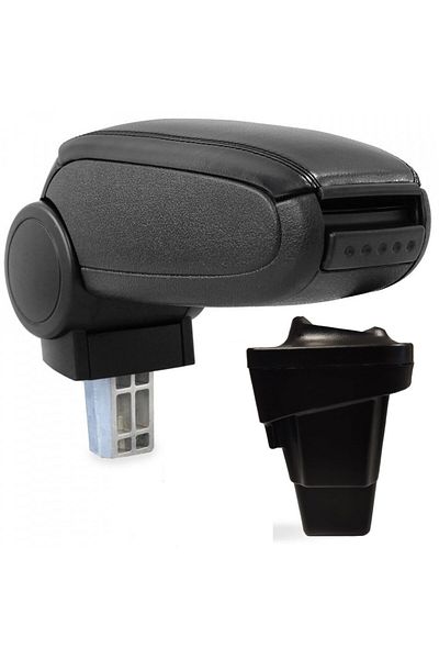 DELUXETUNING Car armrest Ford Focus III 2011-2015, black, eco-leather