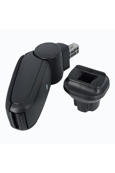 DELUXETUNING Car armrest compatible with Mini R56 2006-2014, black fabric